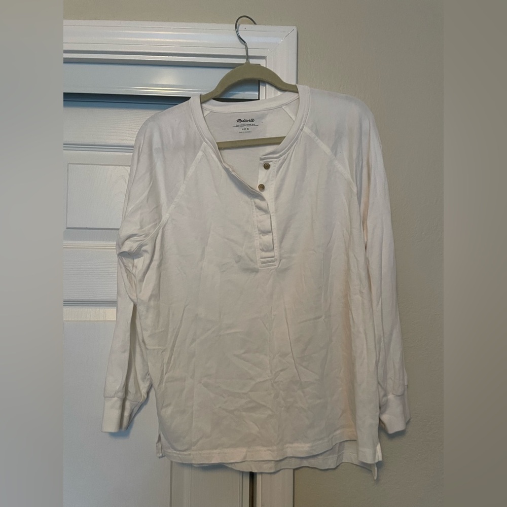 Madewell cotton henley tee